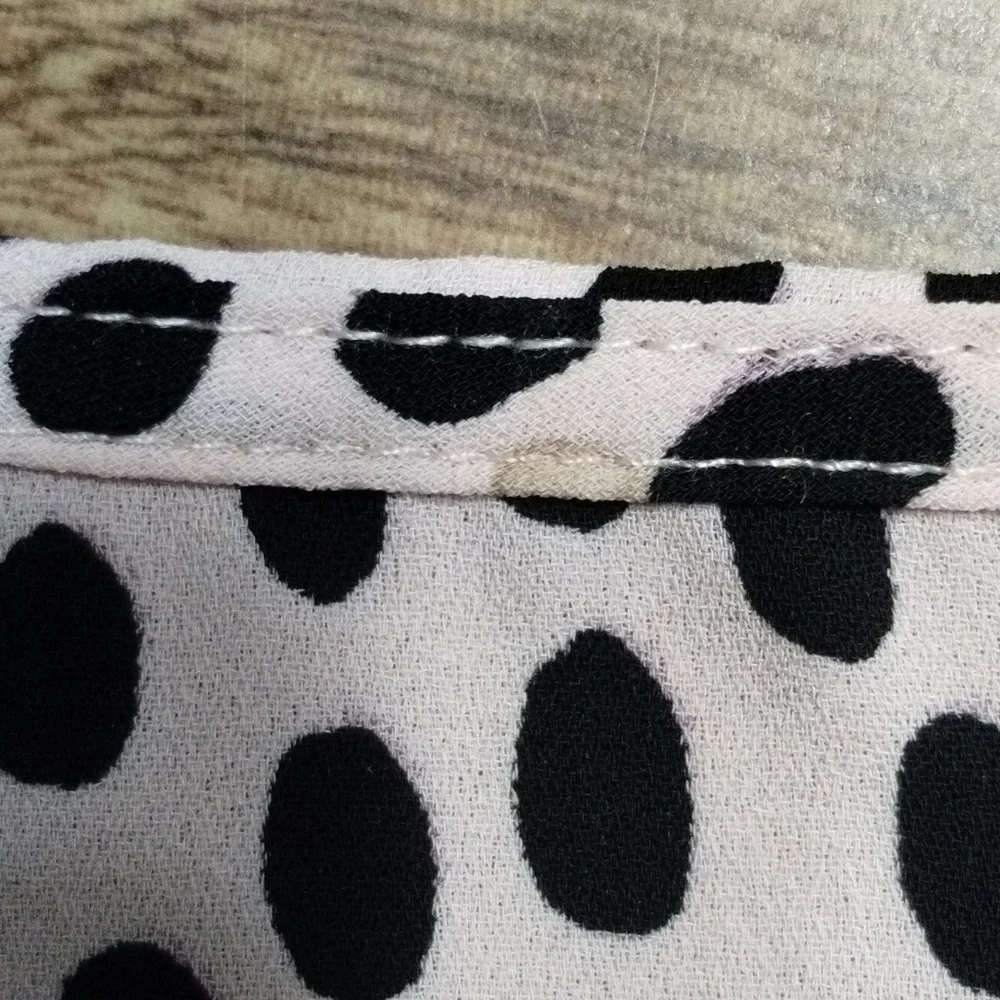 J. Crew Pink and Black Spotted Blouse
